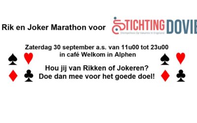30 september: Rik- en jokermarathon